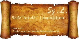 Szánthó Leopoldina névjegykártya